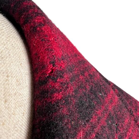 Vintage Woolrich Jacket Men’s 44 Red Black Plaid Wool 30s 40s Hunting Coat Heavy - Picture 11 of 13